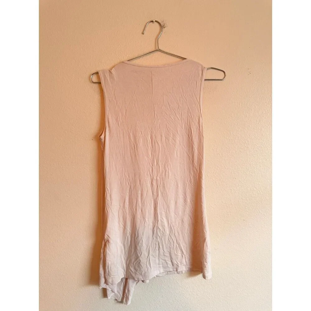 Intimissimi Sleeveless Top Womens Small Pink Draped Cowl Neck Asymmetric Tunic